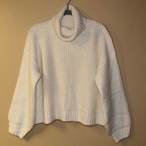 Old Navy cream white turtleneck knit sweater